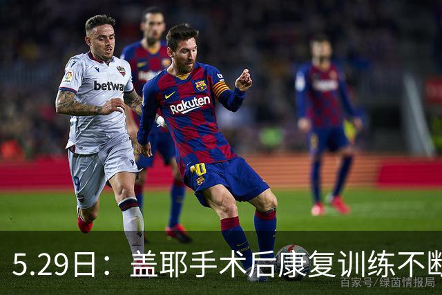5.29日：盖耶手术后康复训练不断推进，在申花队医全程指导下
